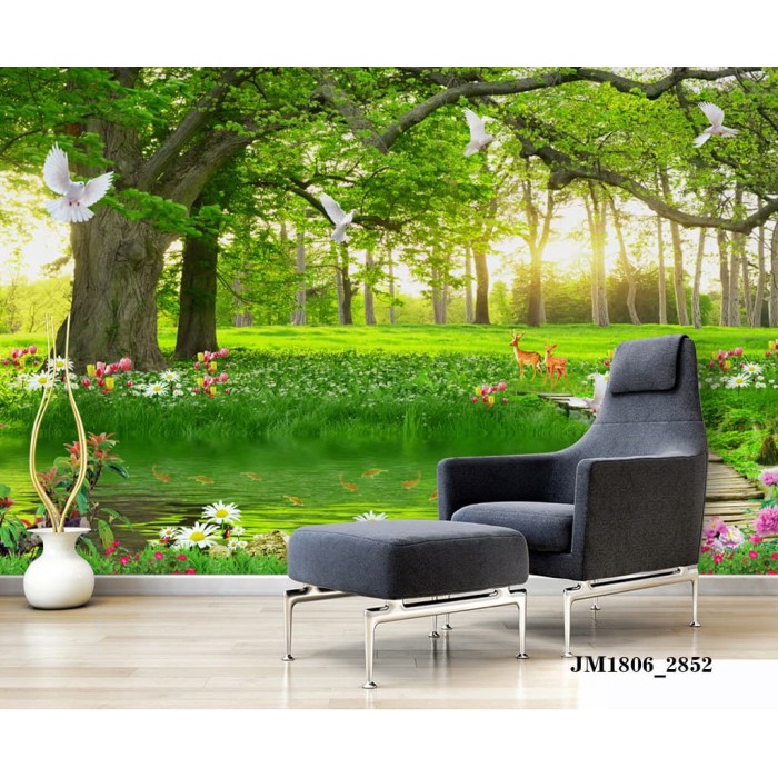 Wallpaper Wallpaper Dinding Custom Pemandangan Alam-Wallpaper Custom 3D Murah