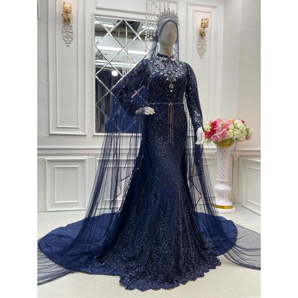 Sutrisno kebaya - Kebaya Pengantin Slim Full Payet Kebaya Ekor Lepas Pasang Kebaya Pengantin Duyung 