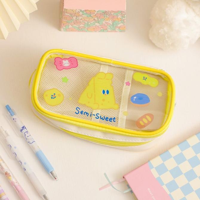 

Kotak pensil transaparan ATK06 korea style tempat pen case