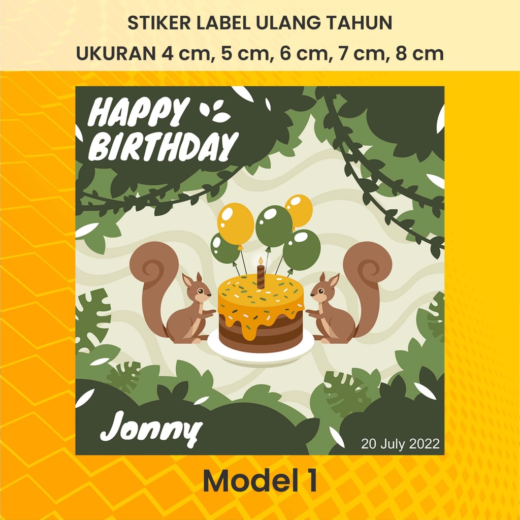 

Sticker undangan ulang tahun anak kekinian murah