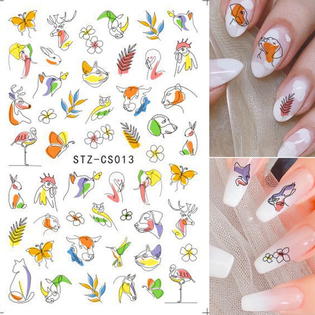 GELASA Stiker Kuku Colorful Nail Art Sticker series STZ-CS