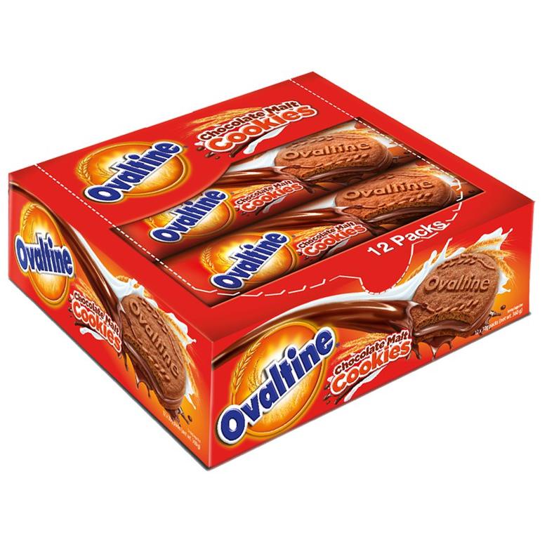 

VW6RM Ovaltine Chocolate Malt Cookies Biskuit Cokelat 12 x 30 gr Promo ⌒-