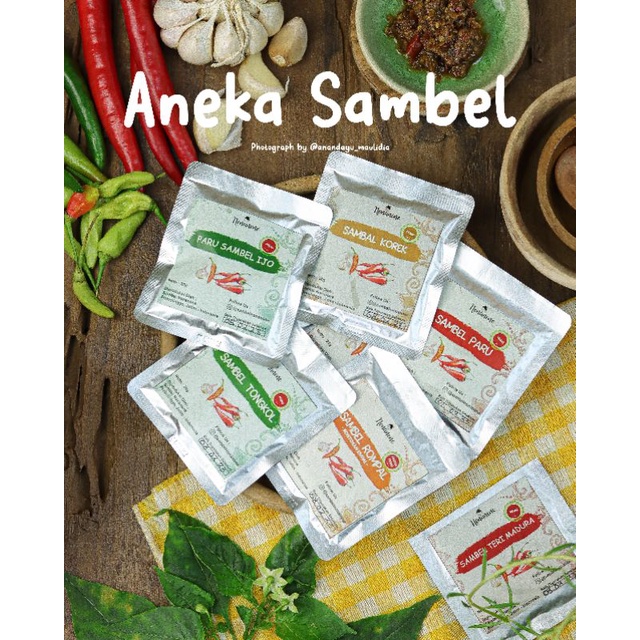 

BUNDLE HEMAT ICIP-ICIP, Sambal Sachet 20 gram, Sambal Rompal Daging, Sambal Paru Mercon, Sambal Teri Madura, Paru Sambal Ijo, Sambal Tongkol, Sambal Ijo, Sambal Korek, Sambel Nonanone