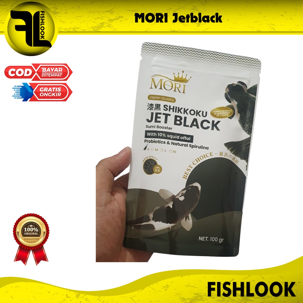 MORI Jetblack Makanan Ikan Pigment Pelet Hitam Koi Channa Koki