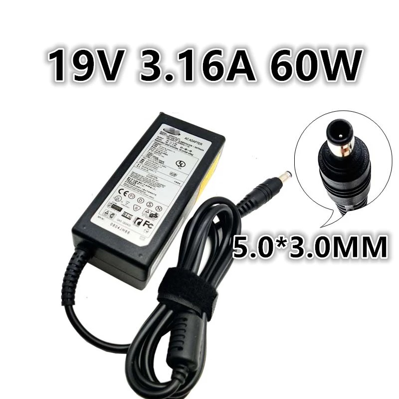 ADAPTOR CHARGER SAMSUNG 19V 3.16A 5.5 3.0 JARUM