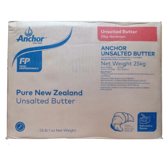 

Anchor Unsalted Pure Butter 25kg - via instant