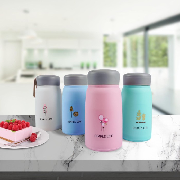 BOTOL MINUM KACA TAHAN PANAS BOTOL TUMBLER MINUM PLASTIK FREE BOX B7