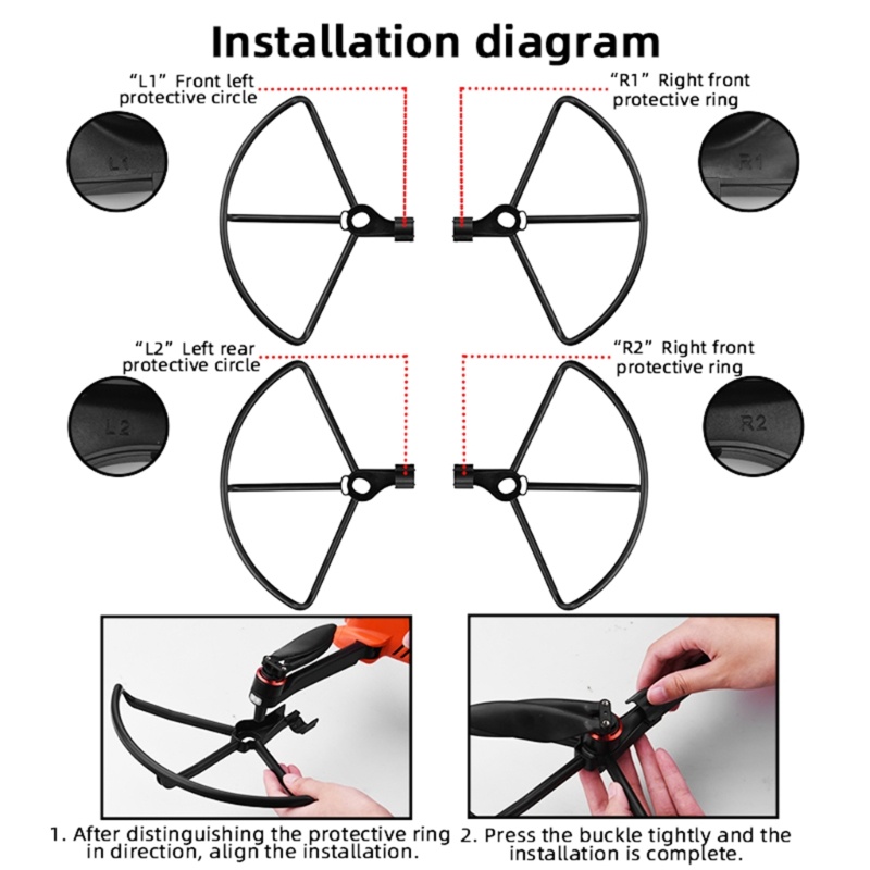 Zzz Propellers Guard for EVO II/EVO II Pro Pelindung Baling-Baling Cincin Anti Tabrak