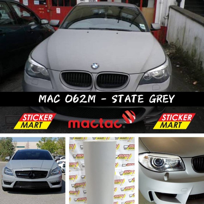 

TERLARIS | Stiker Vinyl motor mobil dekorasi MACTAC EUROPE warna Slate Grey Matte