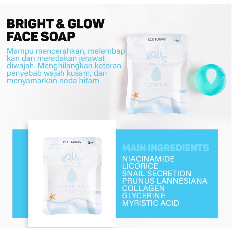 KOJIC PLANKTON BRIGHT AND GLOW FACE SOAP