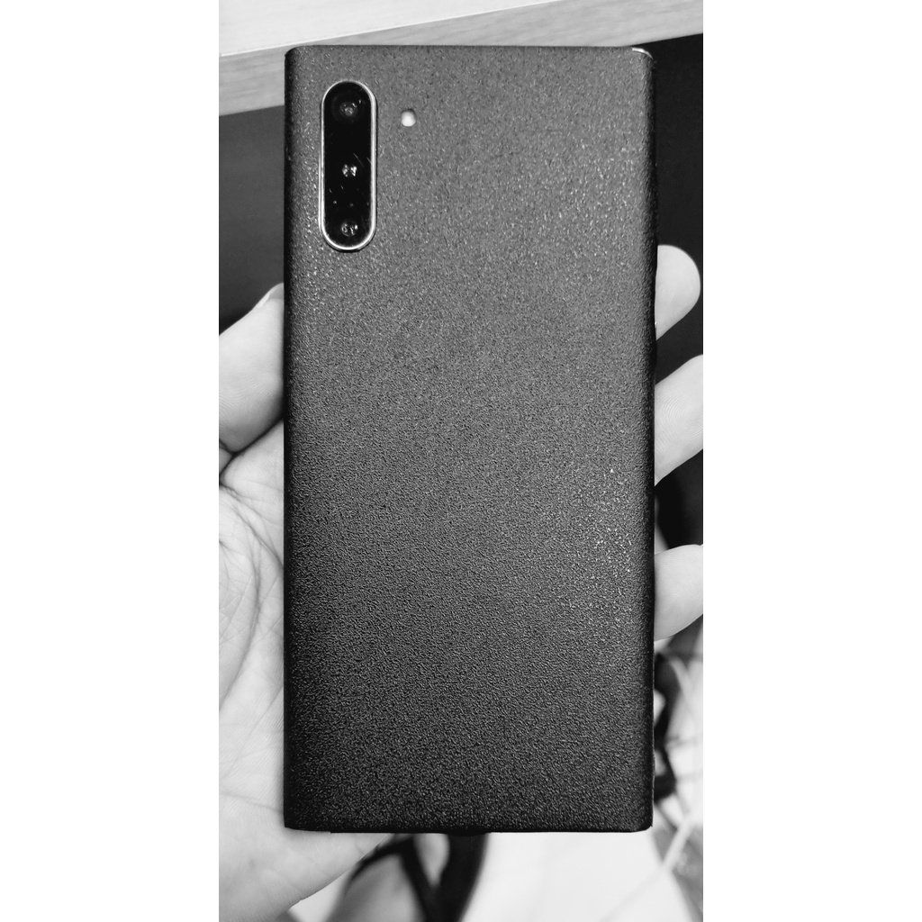 HITAM Skin Leather Kulit Realme NARZO 50 50A 50i 50A-Prime 50i-Prime 30A 20 20Pro Garskin Gar Scotlite Skotlet Stiker Sinte Sintetis Simetri Belakang Pelindung Anti Jamur Black Gelap Pekat Pro 4G 5G Murah plastik i Carbon A i 30 Pro s