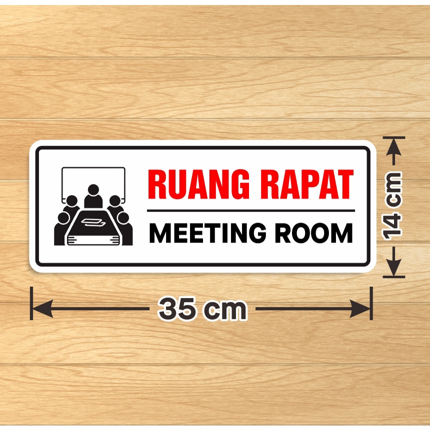 

Sticker Label Sign Ruang Rapat Stiker Kaca Pintu Meeting Room 35 x 14 cm