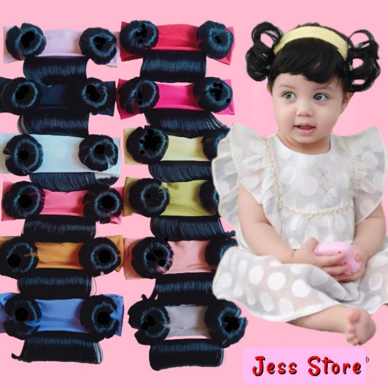 [LC021] BANDANA BANDO WIG / BANDANA ANAK RAMBUT PONI / BANDO ANAK  WIG 0-2TH