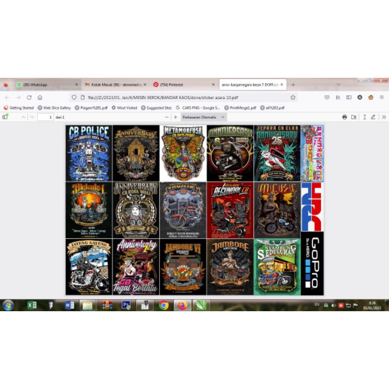 STICKER ACARA CB TERBARU ANTI AIR