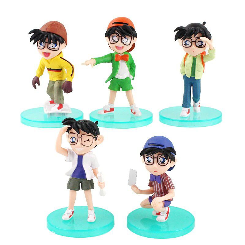 Actiom figure / Mainan miniatur detective conan set isi 5 kaito kit / anime / figure