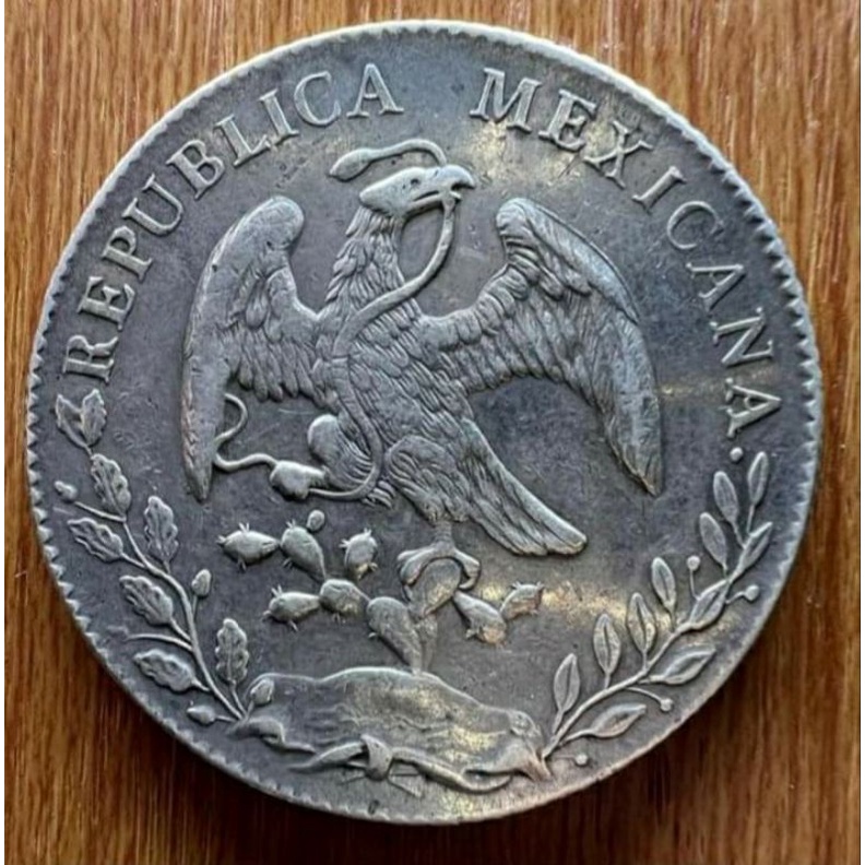 Koin kuno 8 reales 1891 Mexicana #708