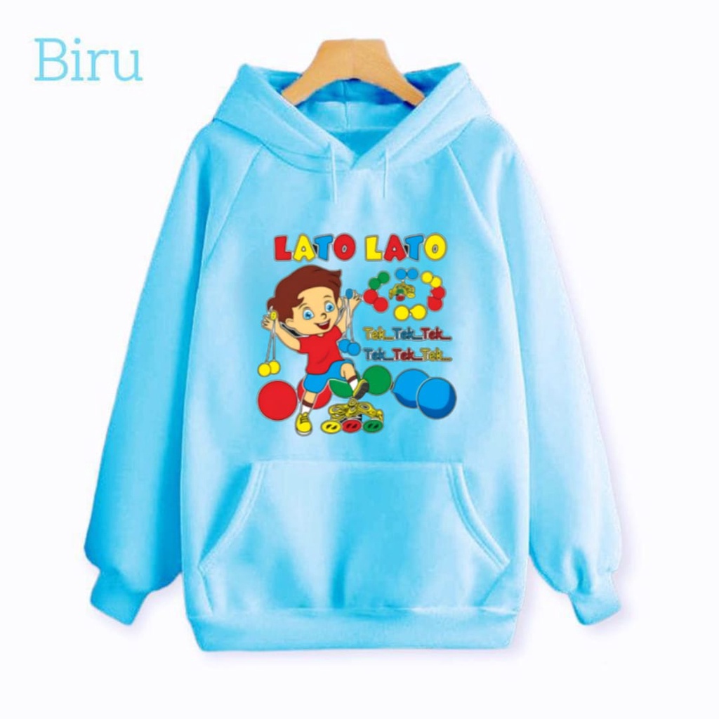 Hzl_outfit Sweater Hoodie Anak Lato Lato Tek Tek Tek Viral (COD)