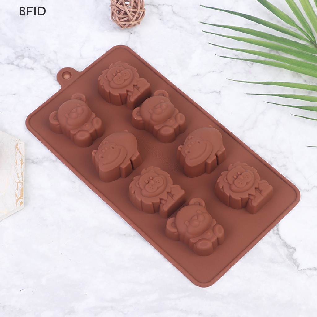 [BFID] Cetakan Silikon Animal Bentuk Hippo Lion Bear Coklat Sabun Kue Peralatan Dapur DIY [ID]