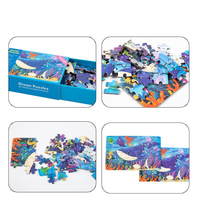 WE Puzzle Jigsaw Kayu 60pcs Kotak Box Puzzle Wooden 60pcs Mainan Edukasi Puzzle Jigsaw Kaleng
