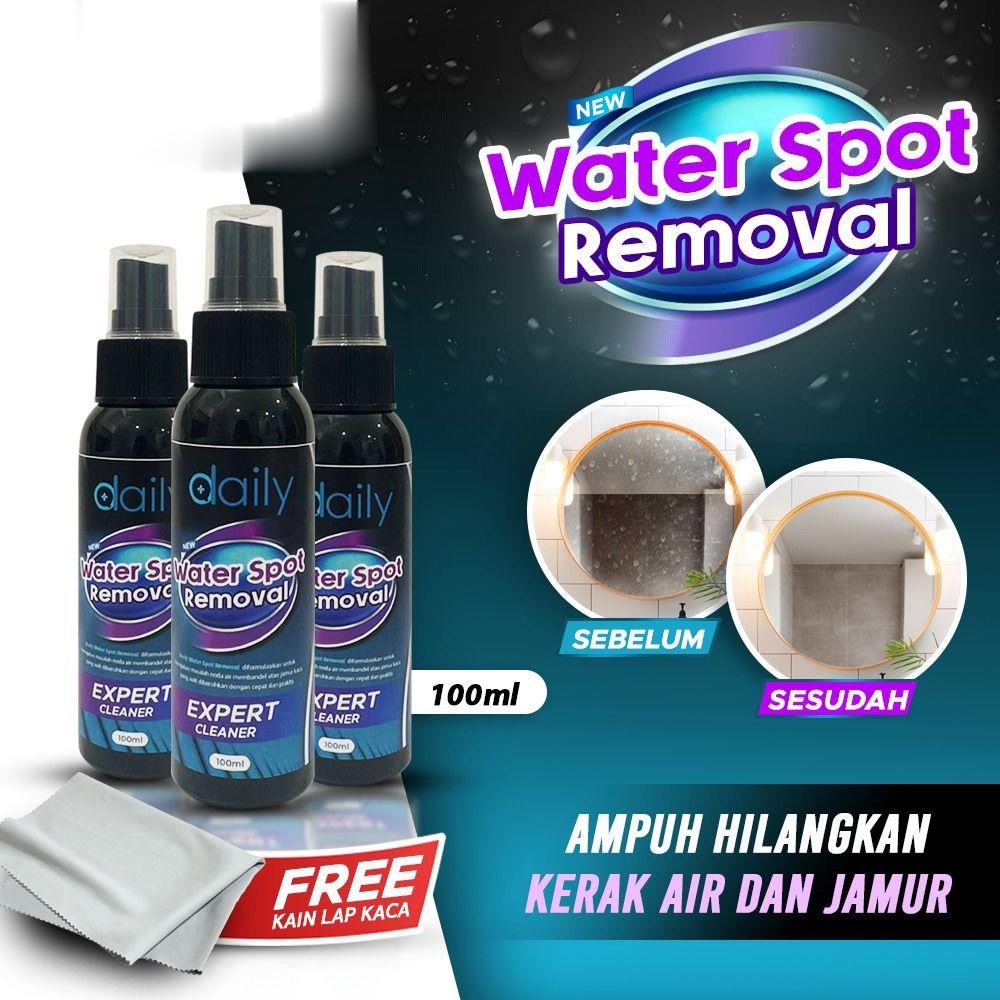 Spray Cairan Pembersih dan Penghilang Kerak Jamur Kaca - Daily Waterspot Removal 100ml Pembersih Jamur Kaca Kamar Mandi - Kendaraan - Spion