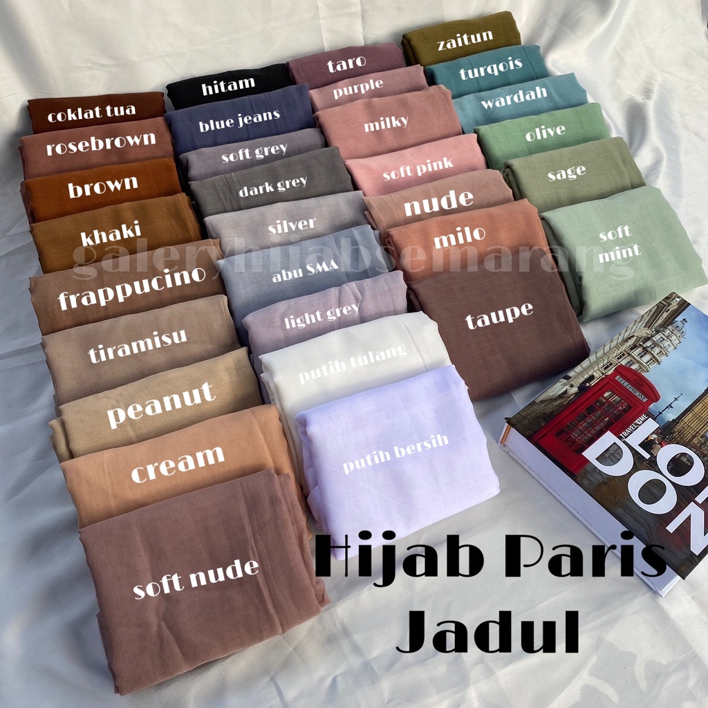 Jilbab Varisha Paris Premium | Termurah Segiempat Paris polos Jadul / Segiempat/ Paris old/Azara/Red