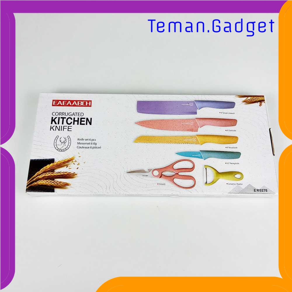TG - DPR EAEAABCH Set Pisau Dapur 6 in 1 Gunting Peeler Pengupas Buah - ER-0278