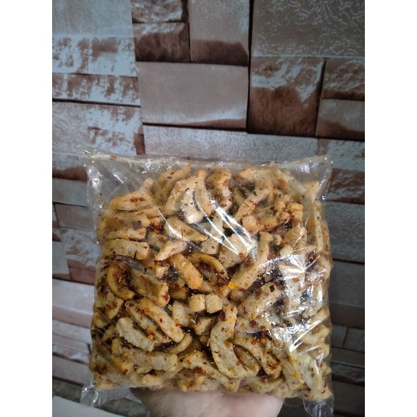 

Basreng bumbu chili oil pedes dan Rasa Original
