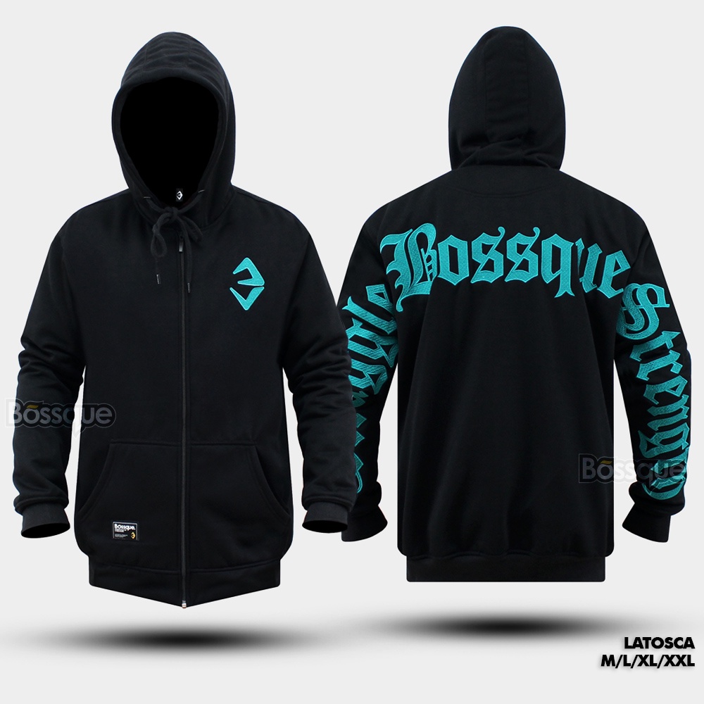Bossque - Latosca Sweater Hoodie Pria Original Bordir Zipper Hoodie Pria Distro Switer Hoodie Racing