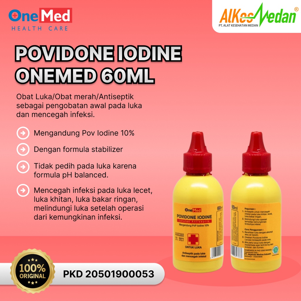 POVIDONE IODINE ONEMED 60ML ALKES MEDAN ALAT KESEHATAN MEDAN