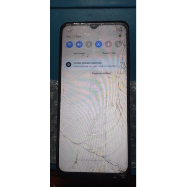 LCD SAMSUNG A12 ORI COPOTAN MINUS GLASS RETAK