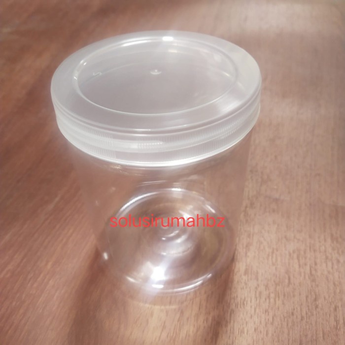 BOTOL TUTUP LEBAR 650ML NECK 93MM PLASTIK BULAT PUTAR PVC bening drat