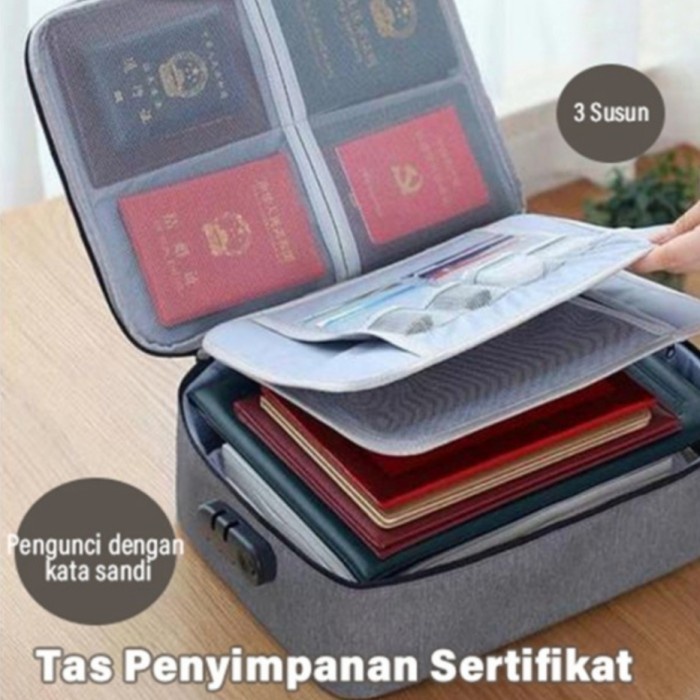 

Box File Tas Penyimpanan Surat File Travel Bag Box Storage Bag Box Portable