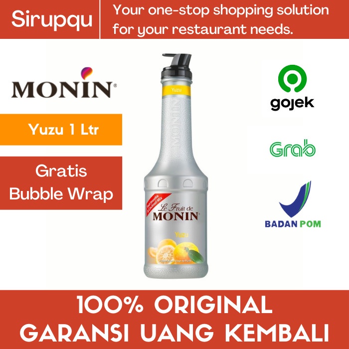 

MONIN PUREE FRUIT MIX YUZU 1 LTR / TOPING / FRUITMIX / CAFE / TOPPING