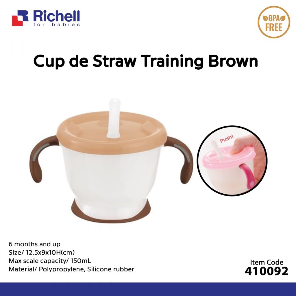 RICHELL AQ Training Straw Mug 150ml Aquela cup de mug (New)