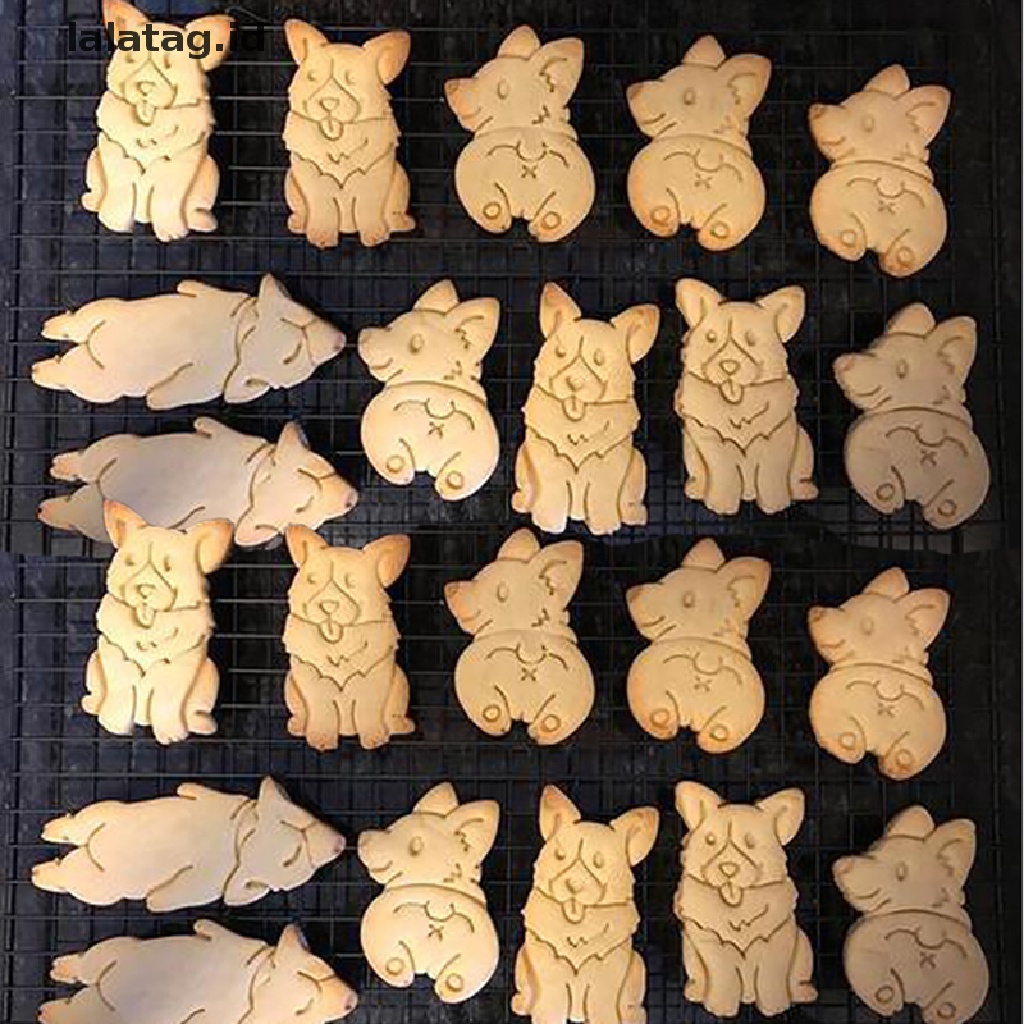 [lalatag] Cetakan Cookie Cutter Corgi Dog Shaped Biskuit Alat Kue Stempel Cookie Hewan Lucu [ID]