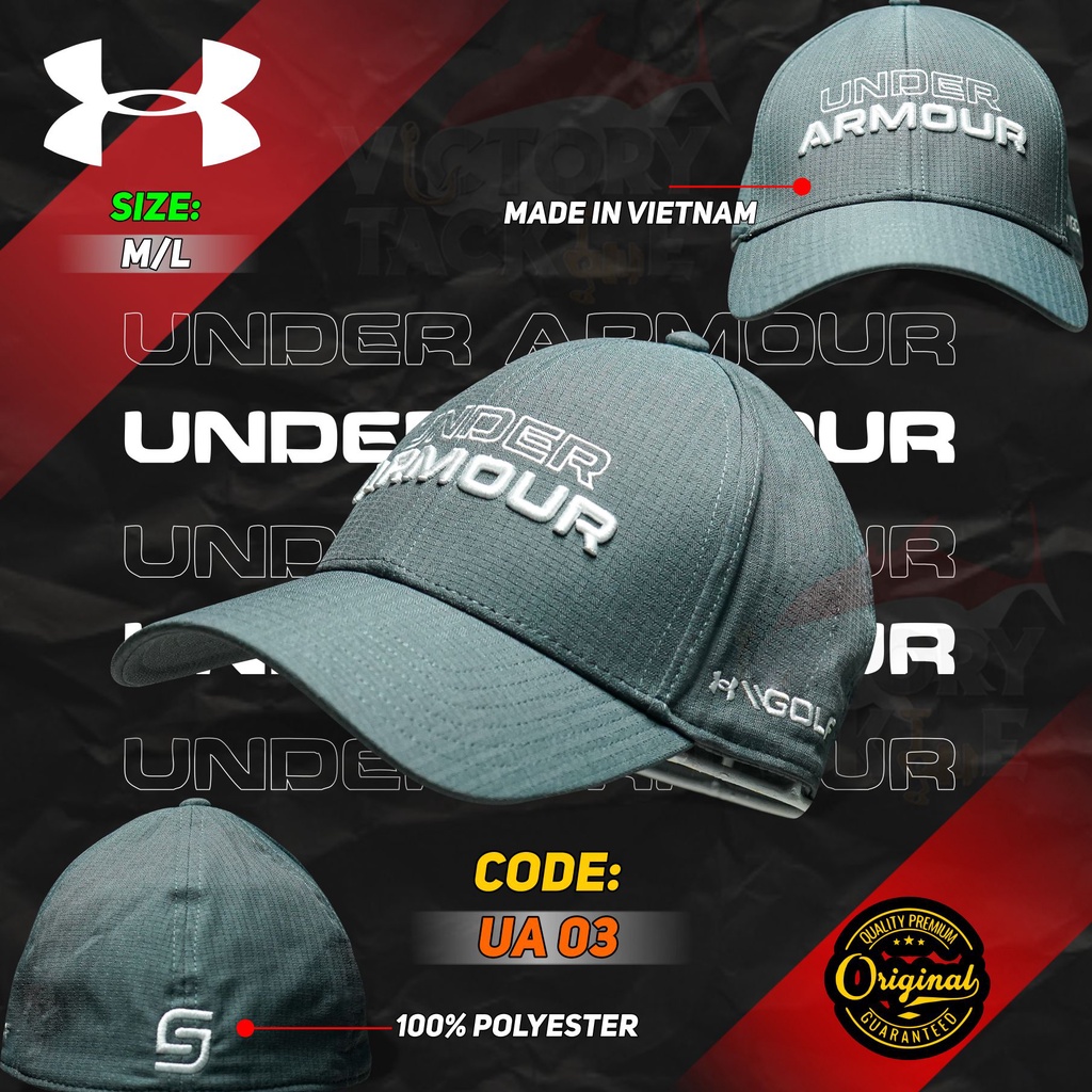 Topi Pancing Under Armour Men's UA Storm Camo Stretch Hat | Jordan Spieth Golf | Fish Hook 2.0