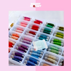 [BOX] Paket Benang Sulam 100 Warna + Kit