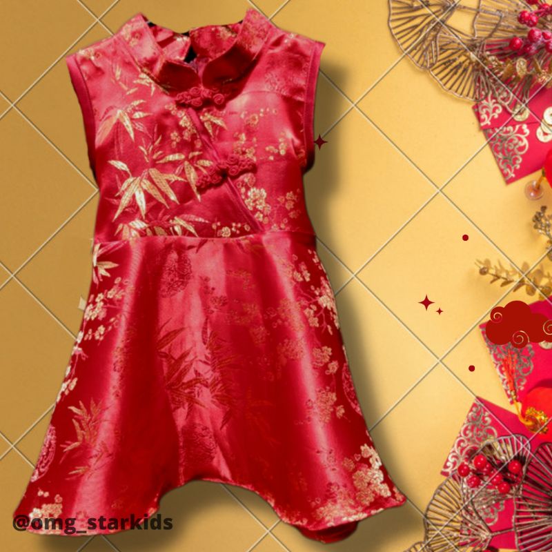 baju Imlek anak perempuan/ dress Imlek / baju Imlek terbaru