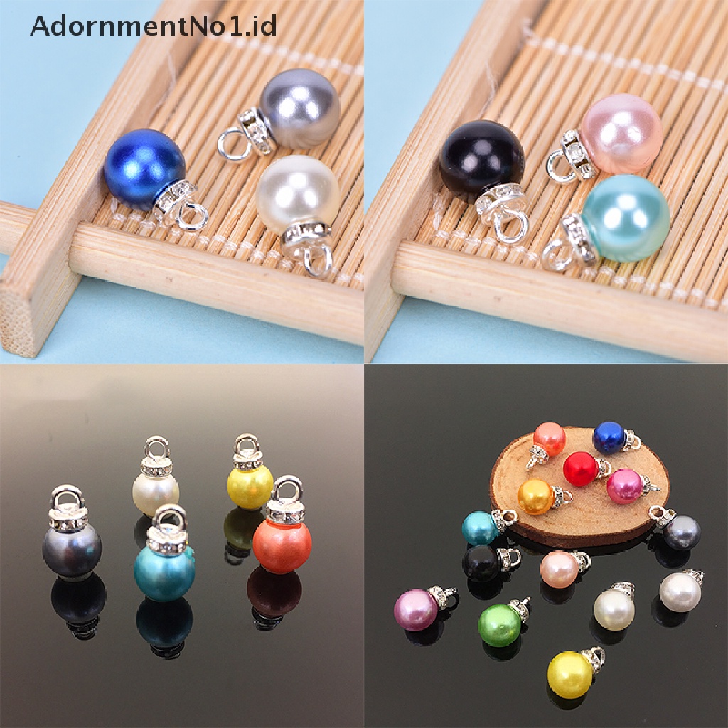 [AdornmentNo1] 20pcs/set Kristal Warna-Warni Mutiara Ch Liontin Mencari Perhiasan Membuat Kerajinan DIY [ID]