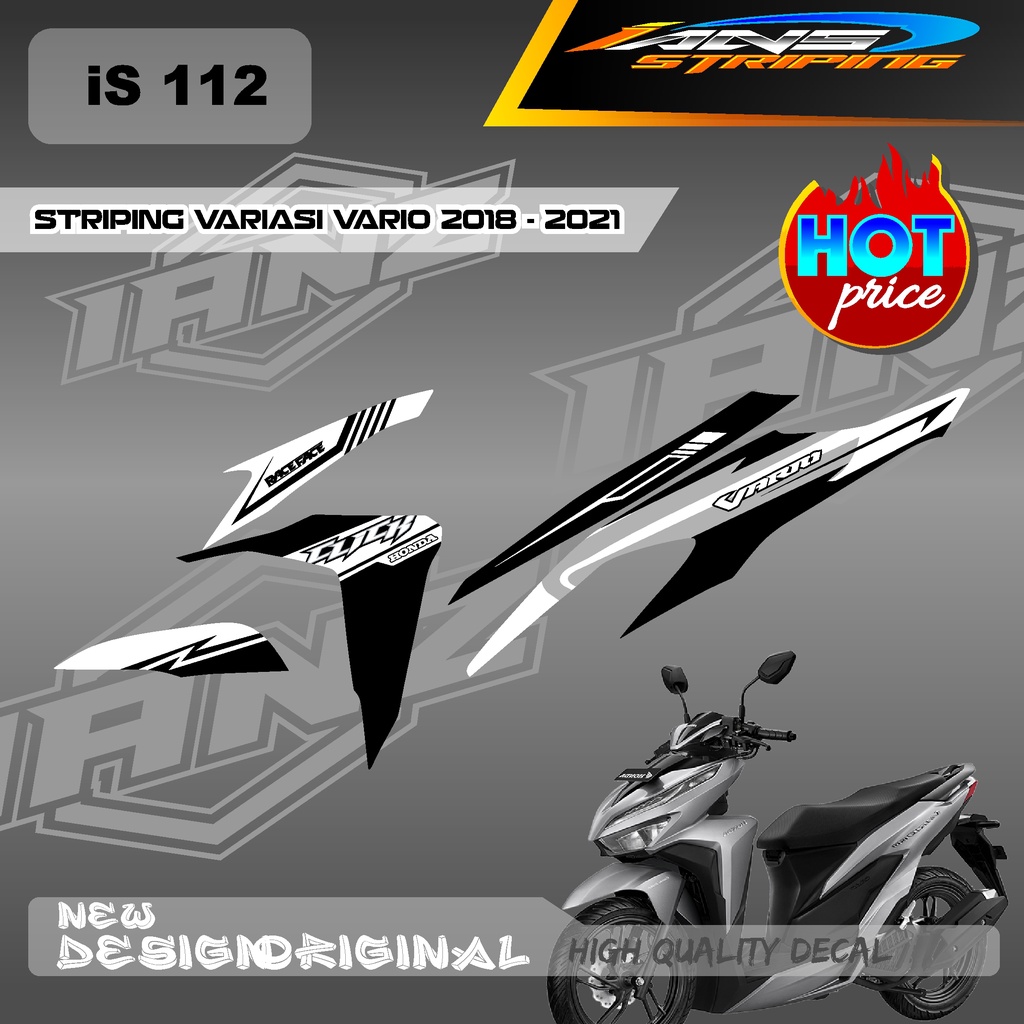 STIKER STRIPING VARIO Led Vario 150 MOTIF GRAFIK RACING BAHAN HOLOGRAM / NON HOLOGRAM IS112