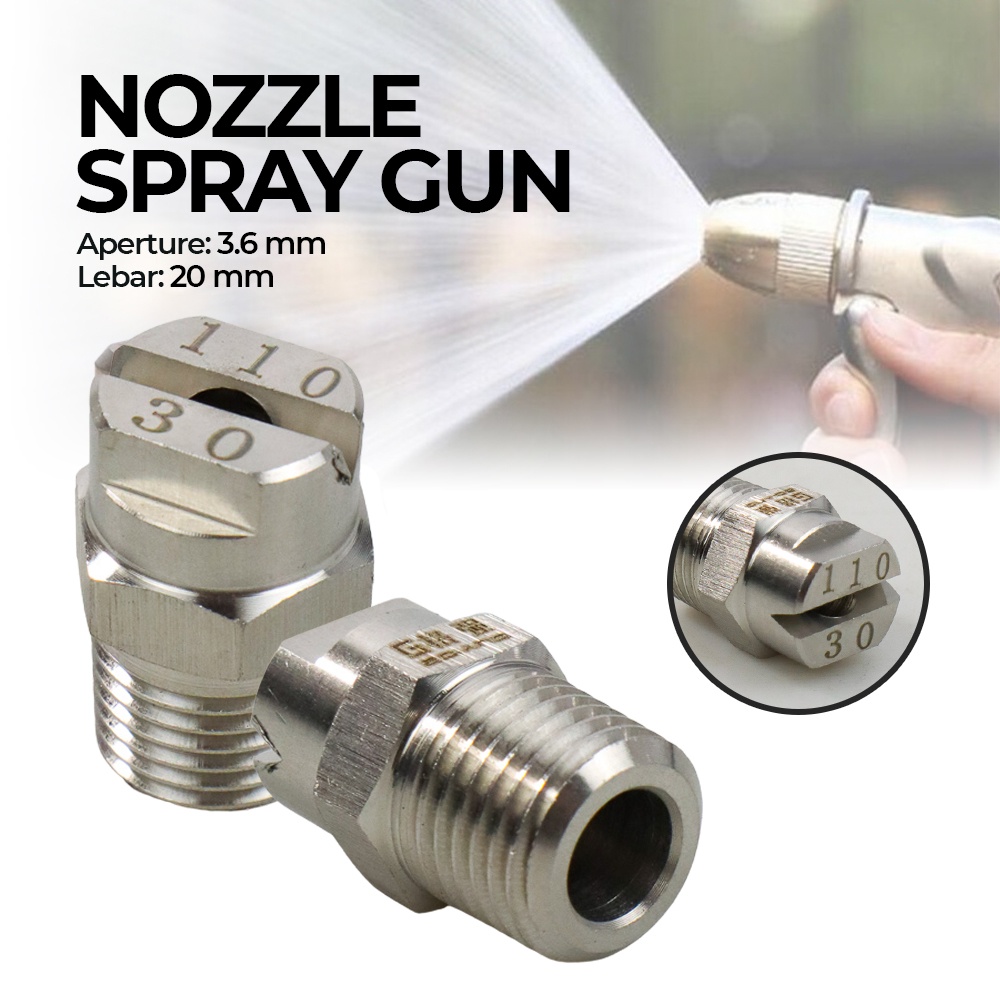 MX Nozzle Spray Gun Cuci Mobil Stainless Steel 110 Derajat Aperture 3.6 mm - MX1 - No Color