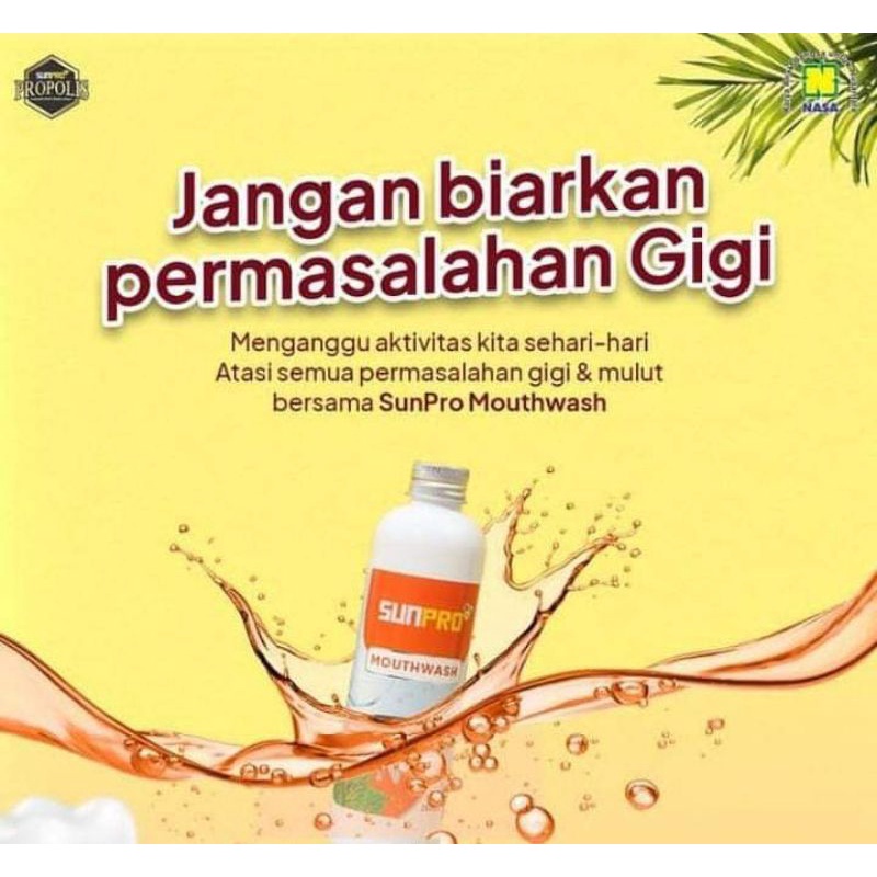 READY MOUTHWASH SUNPRO PROPOLIS MINT MOUTHWASH TERLARIS PROPOLIS MINT// MOUTHWASH SIAP KIRIM//COD