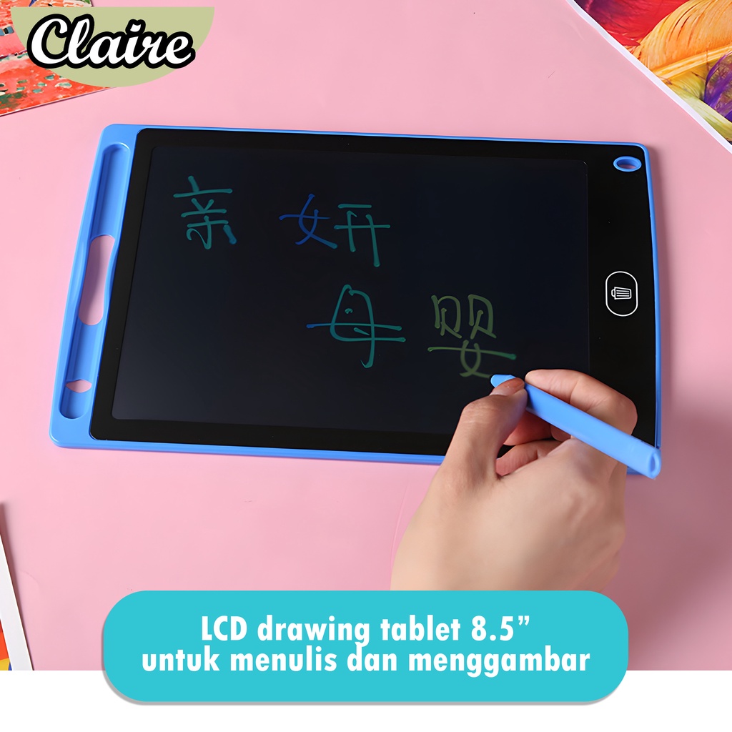 LCD Writing Tablet / Drawing Pad / Papan Tulis LCD Gambar Mainan 8,5 Inch Edukasi