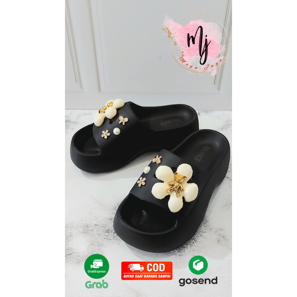 sandal fashion wanita import wedges sandal fuji balance