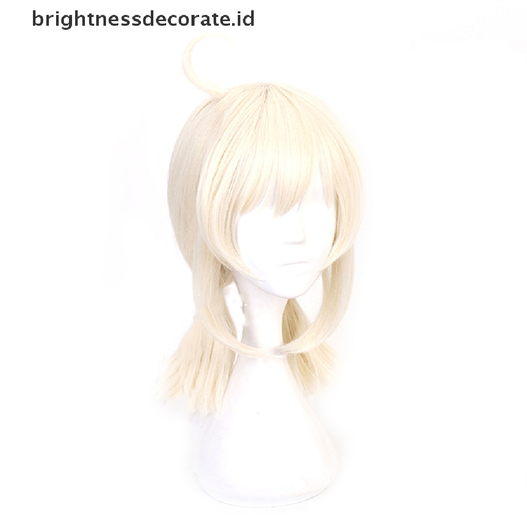 [Birth] Genshin Impact Klee Cosplay Wig Ponytails Beige Rambut Sintetis Tahan Panas [ID]