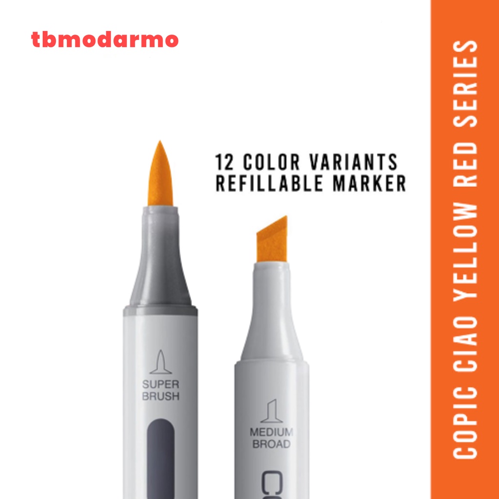 Copic Ciao Marker YR (Yellow Red) Series CCM/YR - Satuan