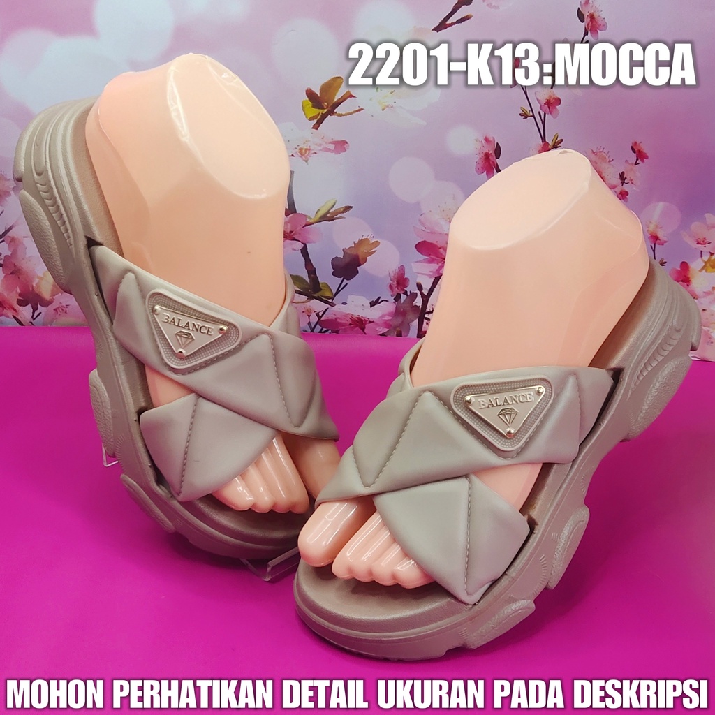 Sandal Tali ala Korea  2201 K13 Wedges jelly SDLWW