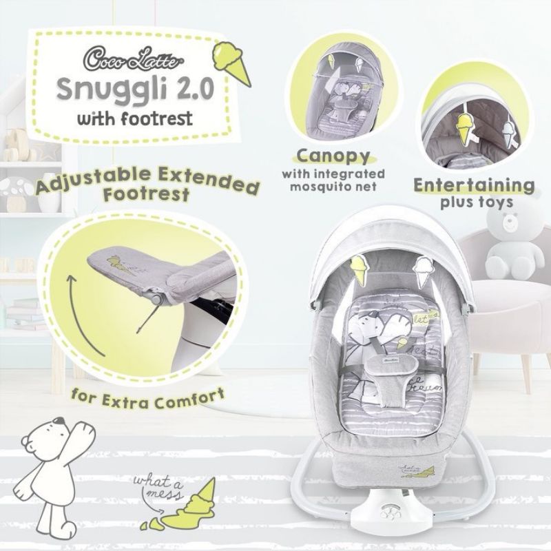 Bouncer Cocolatte Snuggli 2.0 With Footrest/bouncer baby/baby swing