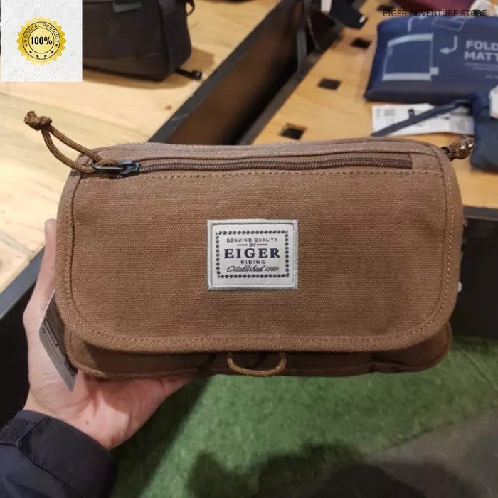 TAS Eiger1989 BTR CANVAS SLING POUCH WS, BRW, 2L - Cokelat original