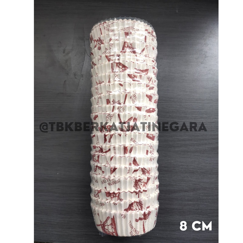PAPER CUP CASE ROTI ISI ( PET BULAT ) / KERTAS BREAD BLUDER ROUND/ 200 PCS